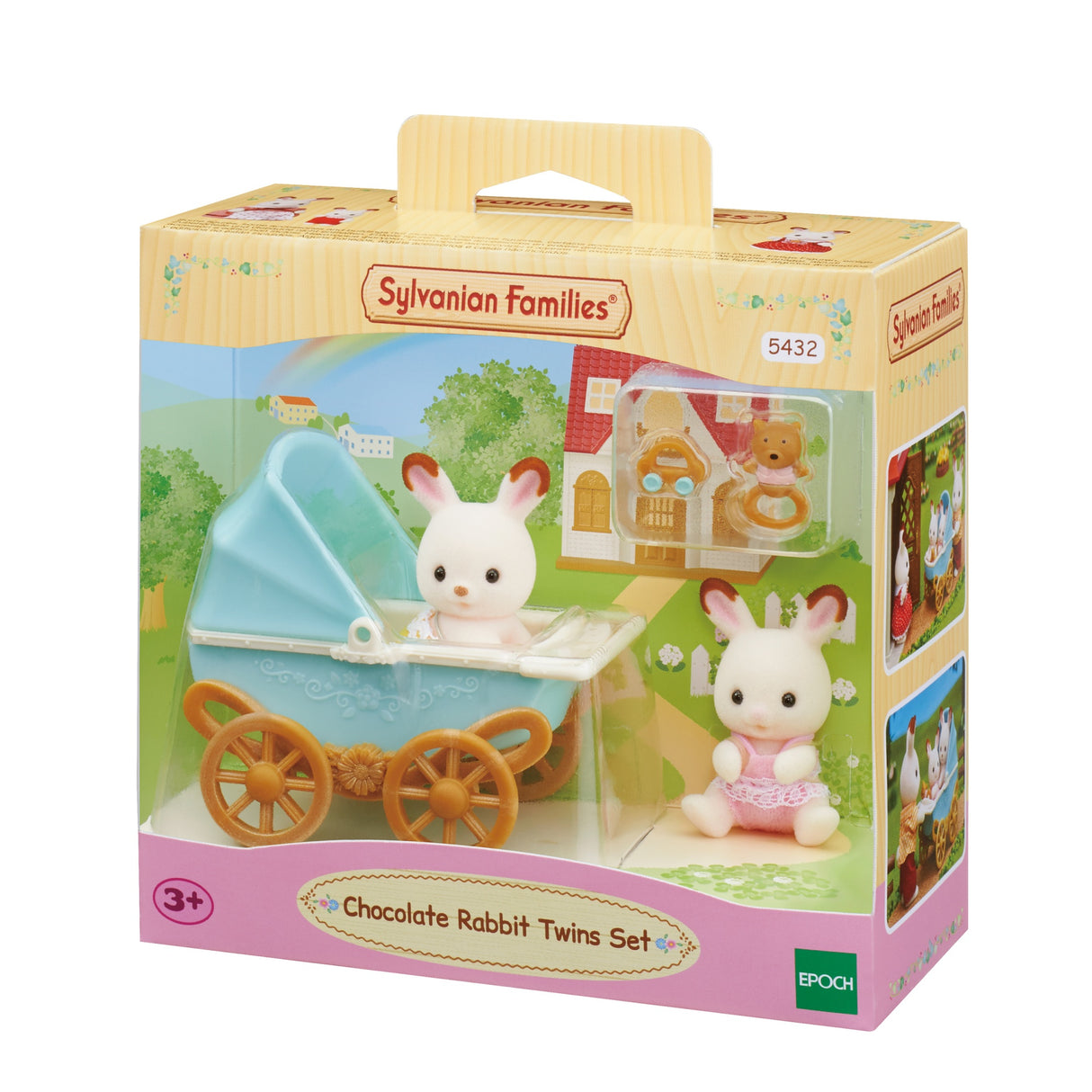 Les jumeaux Lapin Chocolat et poussette double - Sylvanian Families - 5432