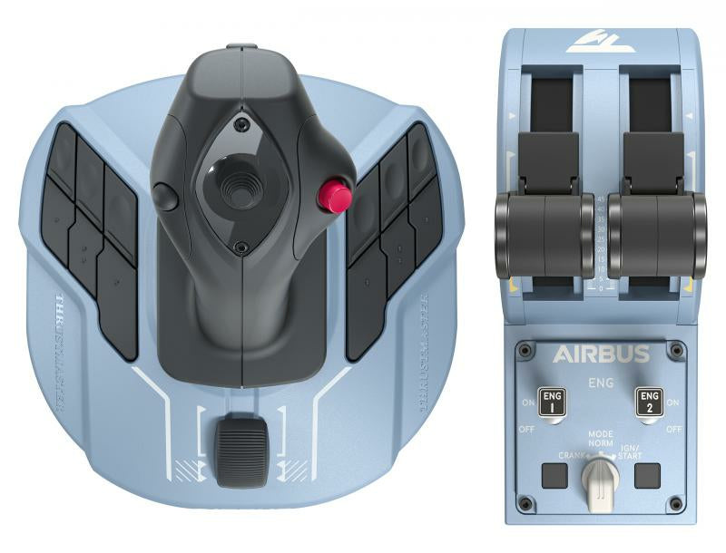 THRUSTMASTER Joystick TCA Officer Pack Airbus Edition : Réplique ergonomique du Mini-manche et Quadrant Airbus