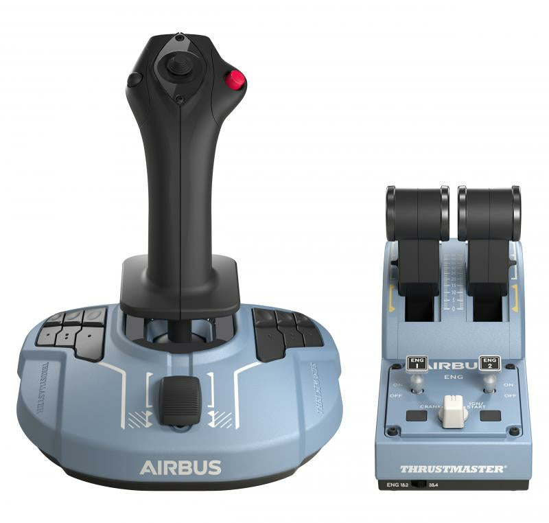 THRUSTMASTER Joystick TCA Officer Pack Airbus Edition : Réplique ergonomique du Mini-manche et Quadrant Airbus