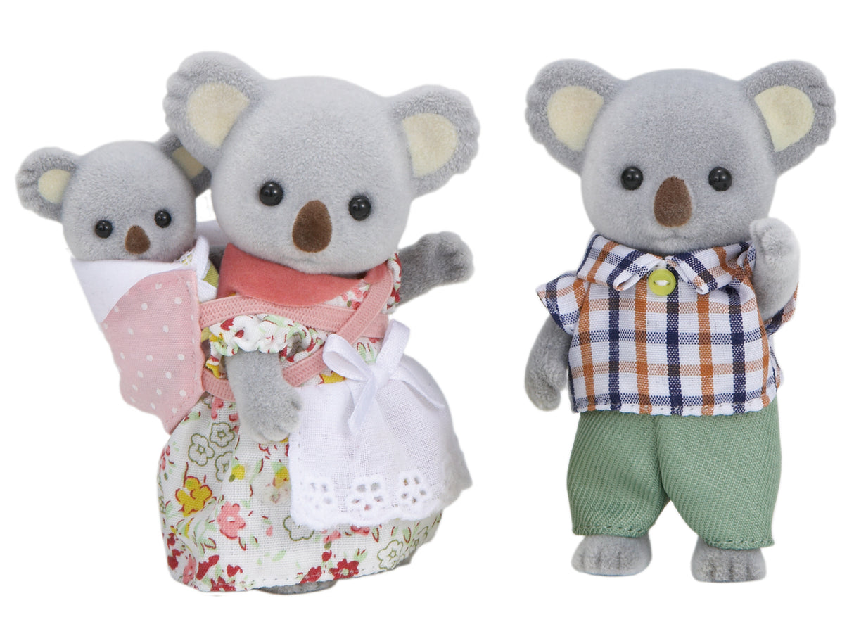 Famille Koala Sylvanian - SYLVANIAN FAMILIES - 5310 - Articulée et Habillée - Gris