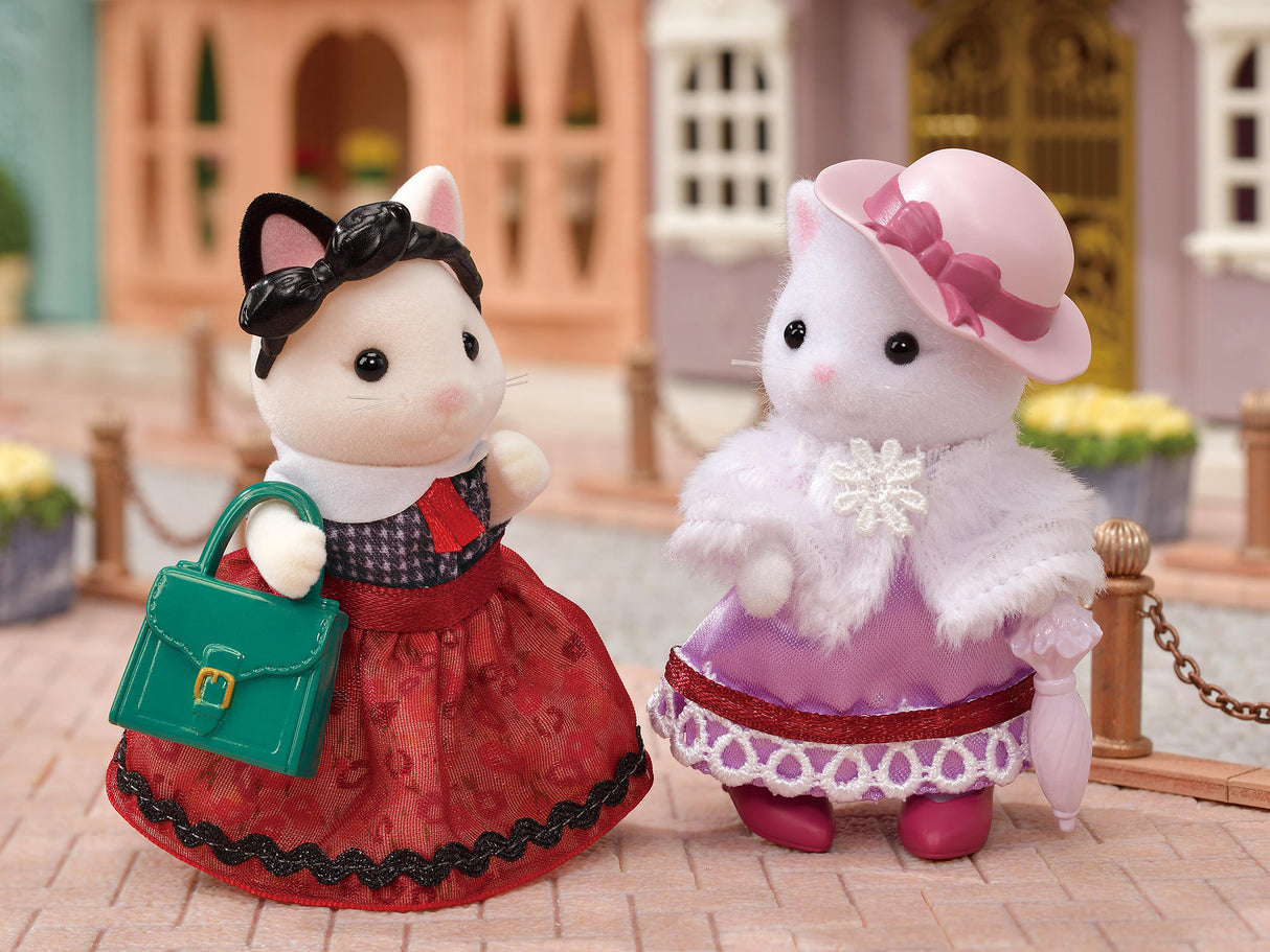 SYLVANIAN FAMILIES - La valisette de mode et grande soeur chat bicolore