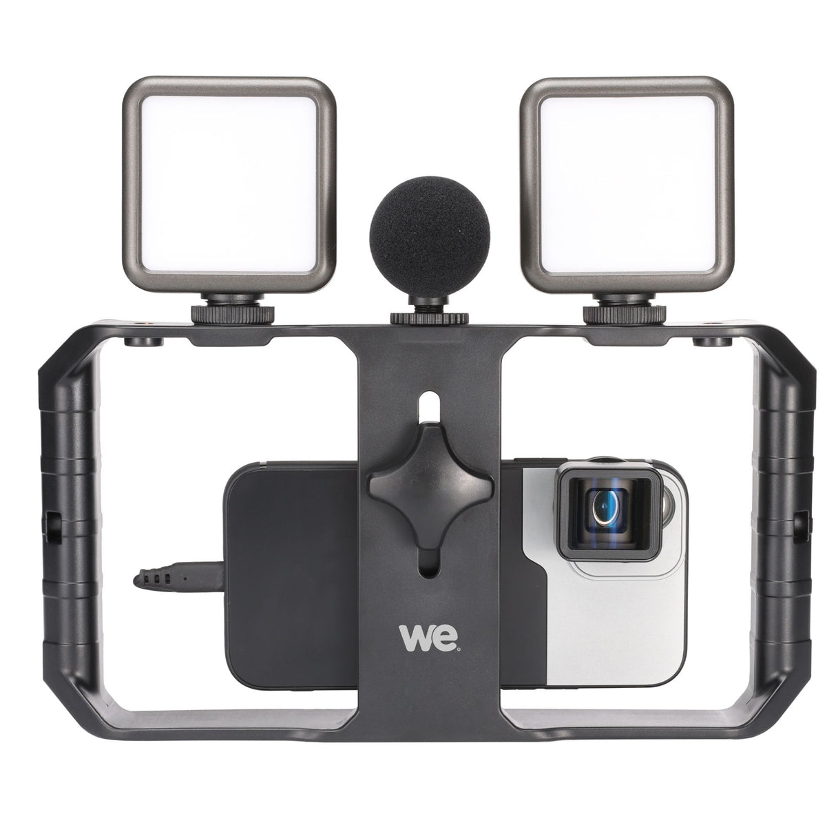 Support/Rig universel pour Vlogging comp av tous les smartphones, stabilisateur,