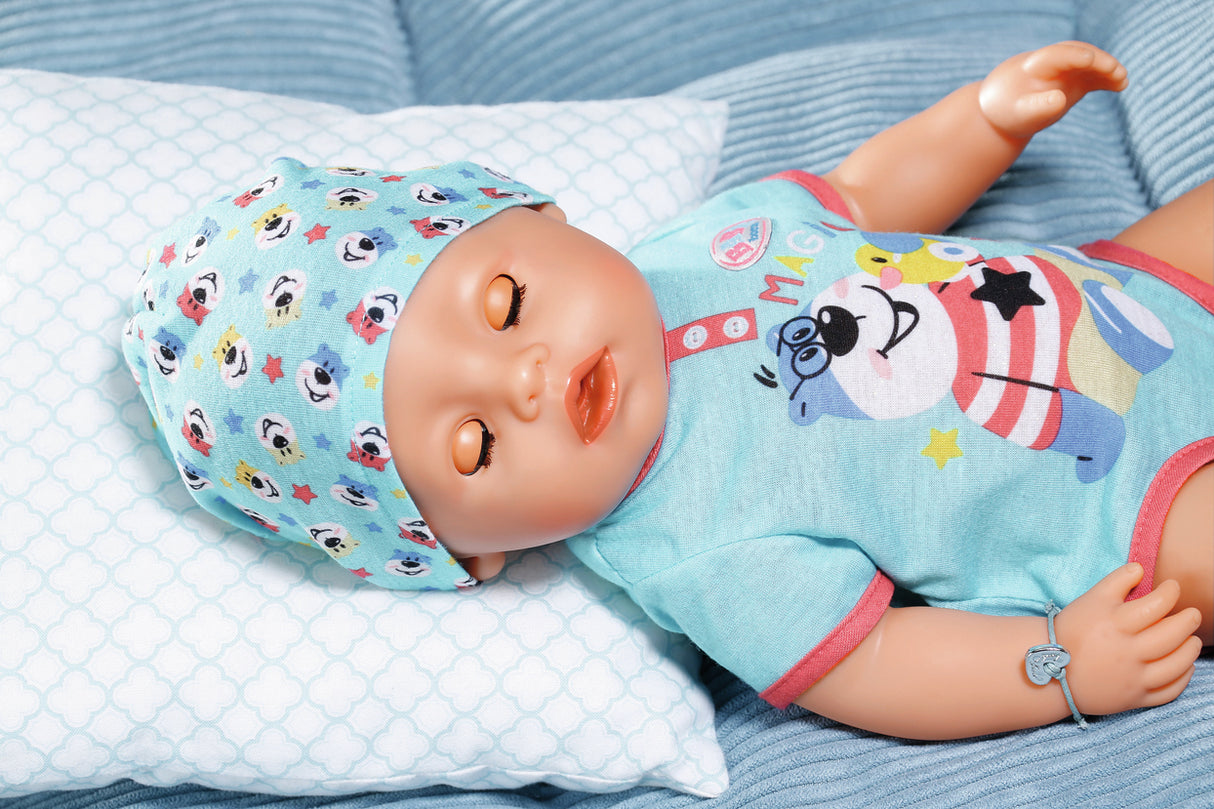 BABY BORN - Magic Boy - Poupée bébé garçon avec 11 accessoires - Mange, dort, pleure et utilise le pot - 43cm - des 3 ans