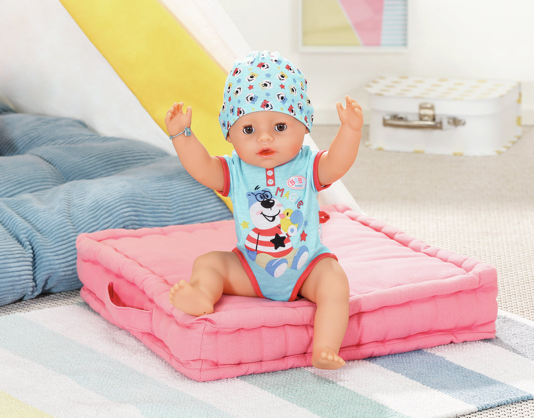 BABY BORN - Magic Boy - Poupée bébé garçon avec 11 accessoires - Mange, dort, pleure et utilise le pot - 43cm - des 3 ans