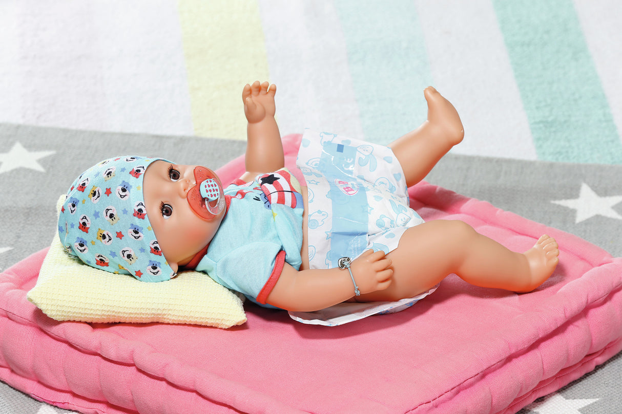 BABY BORN - Magic Boy - Poupée bébé garçon avec 11 accessoires - Mange, dort, pleure et utilise le pot - 43cm - des 3 ans