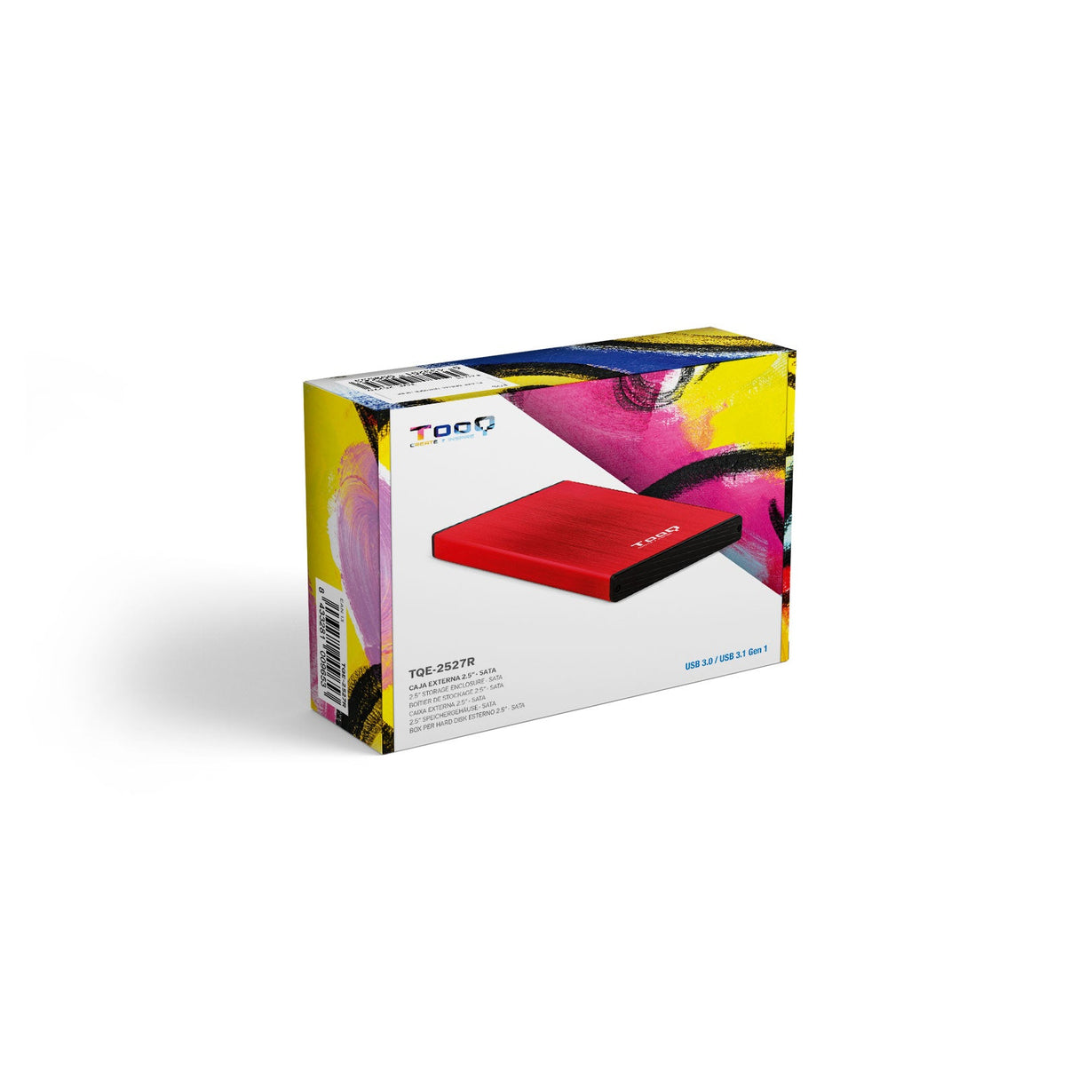 Boitier externe USB 3.1 TooQ TQE-2527 - S-ATA 2,5" (Rouge)