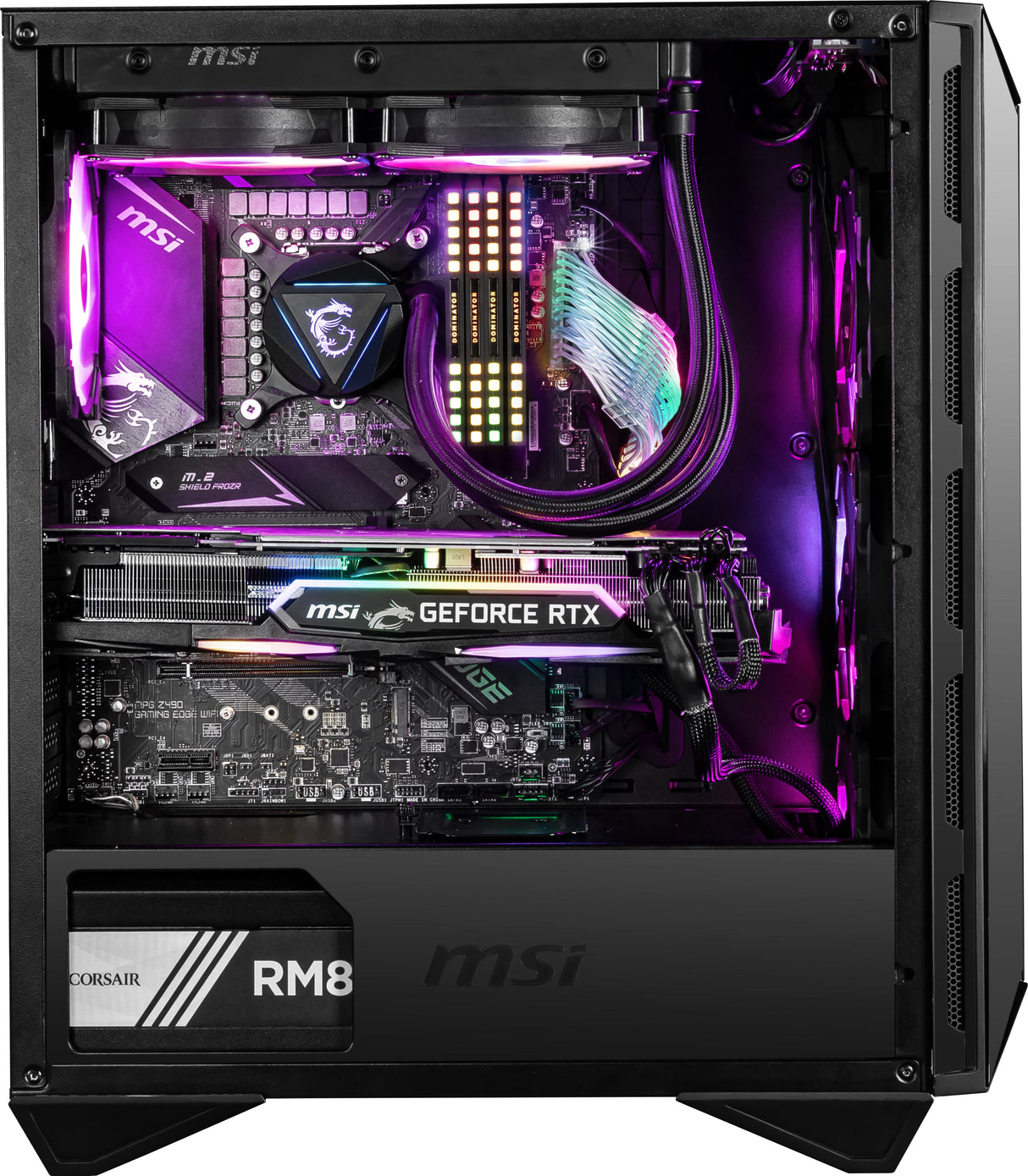 Boitier Moyen Tour ATX MSI MPG Gungnir 110R RGB avec panneaux vitrés (Noir)