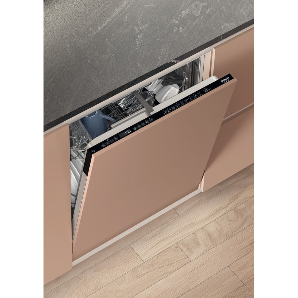 Lave-vaisselle tout encastrable HOTPOINT H7IHP40L - 15 couverts - 40 dB - Classe C - Maxi Space - tiroir a couverts
