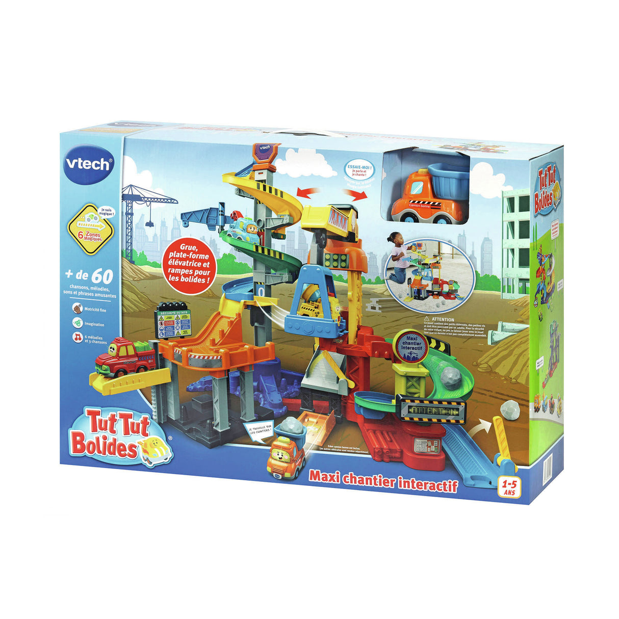 VTECH TUT TUT BOLIDES - Maxi chantier interactif - Grue rotative - 1 a 5 ans
