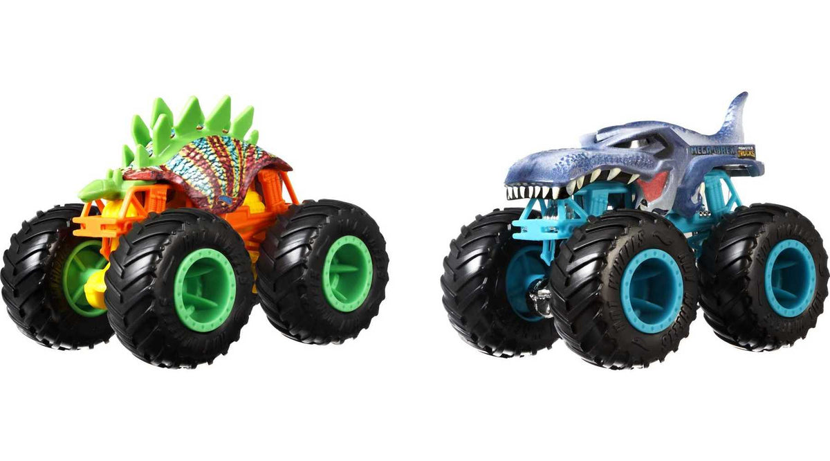 Hot Wheels - Coffret 2 véhicules Monster Truck Double Démolition - Petites Voitures - 3 ans et + FYJ64
