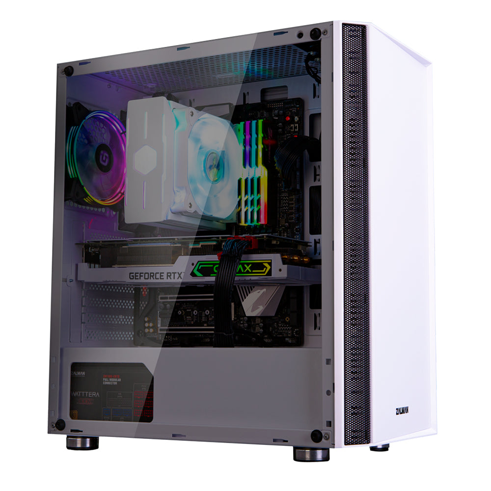 Boitier Moyen Tour E- ATX Zalman R2 RGB avec panneau vitré (Blanc)
