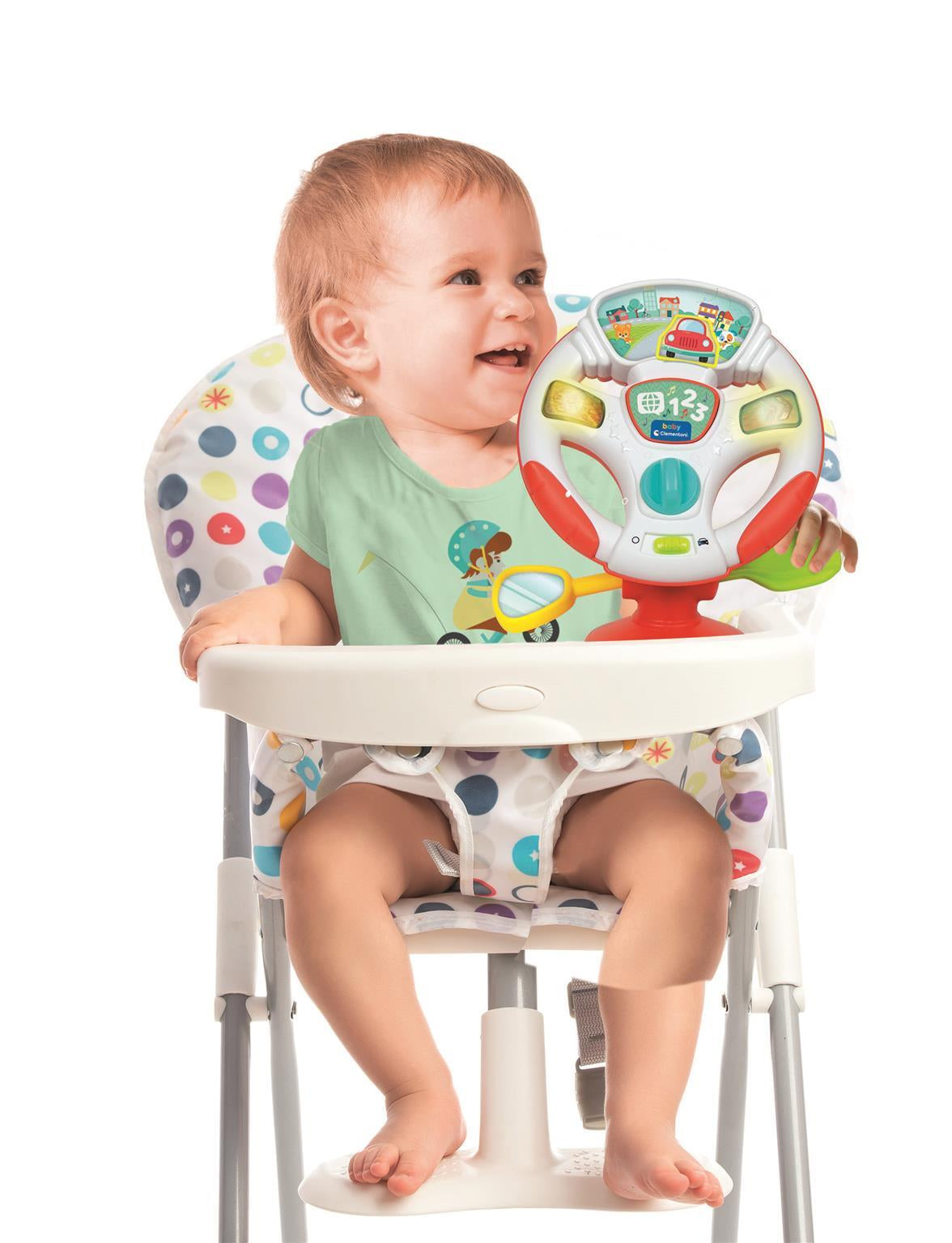 Le volant de Bébé parlant - CLEMENTONI - Jeux d'éveil - 2 modes de jeu - Des 6 mois