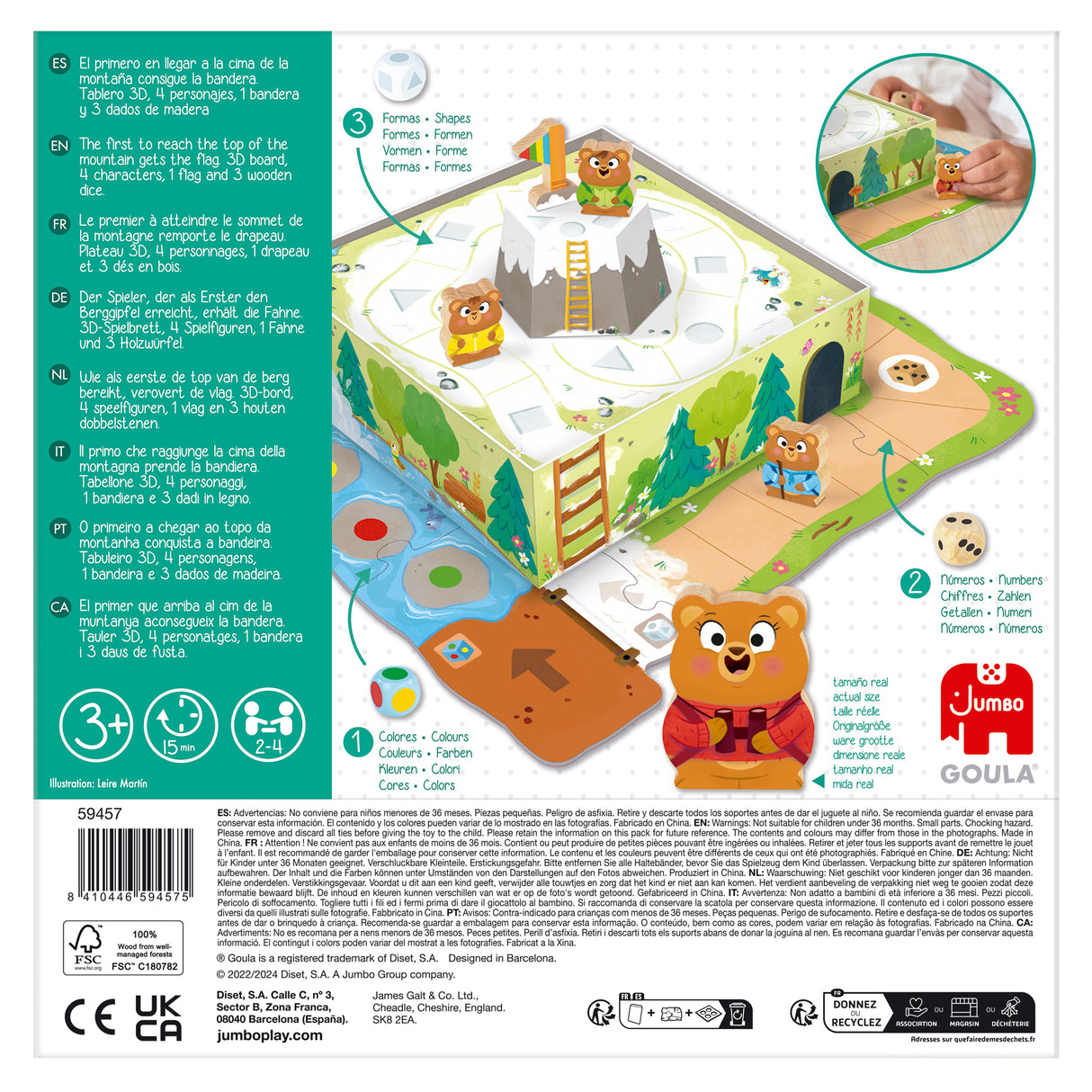 Jeu de Société - GOULA - L'Aventure des Oursons - Le premier a atteindre le sommet remporte la partie