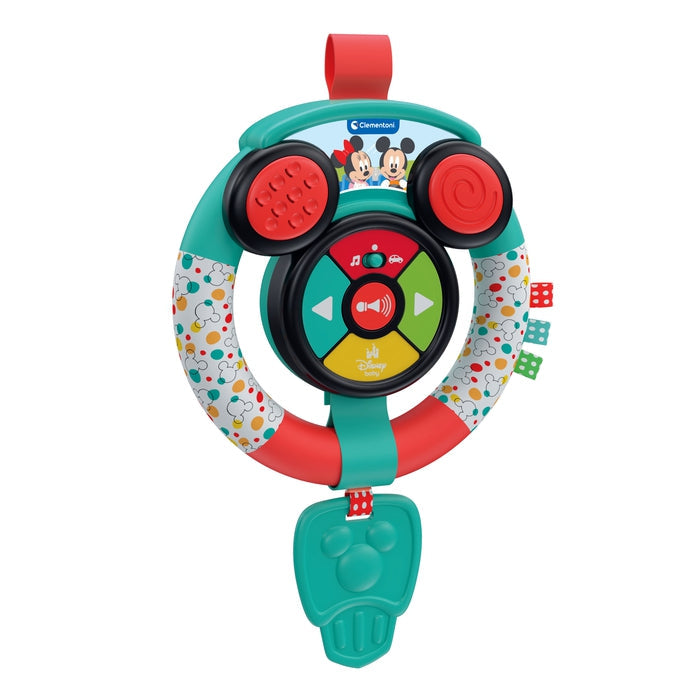 CLEMENTONI - Volant d'activités - Disney - Sons et lumieres - Des 6 mois - Stimule la motricité fine et le développement cognitif