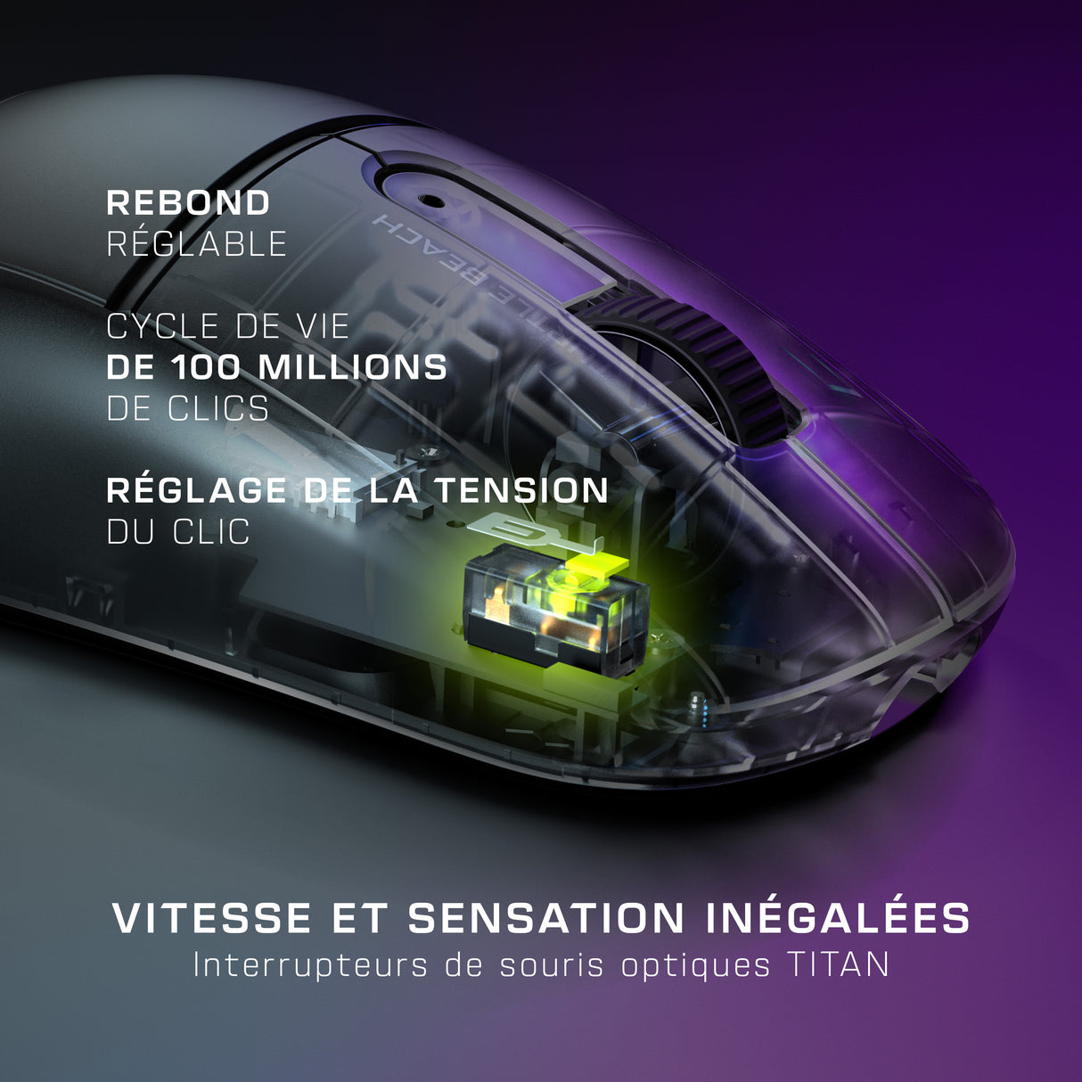 Souris gaming sans fil - TURTLE BEACH - Burst II Air - Noire