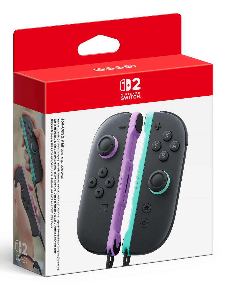 Paire de manettes Joy-Con 2 Violet Clair & Vert Clair pour Nintendo Switch 2