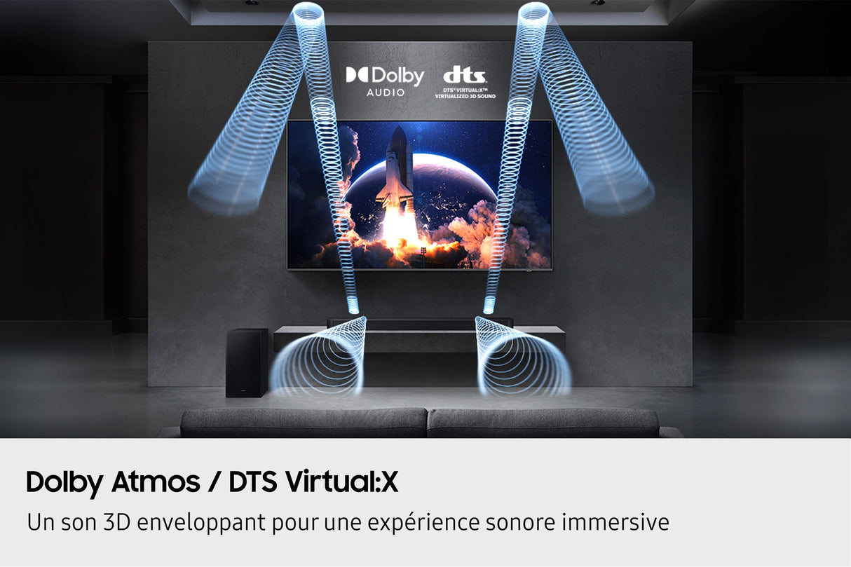 Barre de son - SAMSUNG - HW-Q610F/XE - Series 3.1ch - Caisson sans fil 6,5'' - Accoustic beam