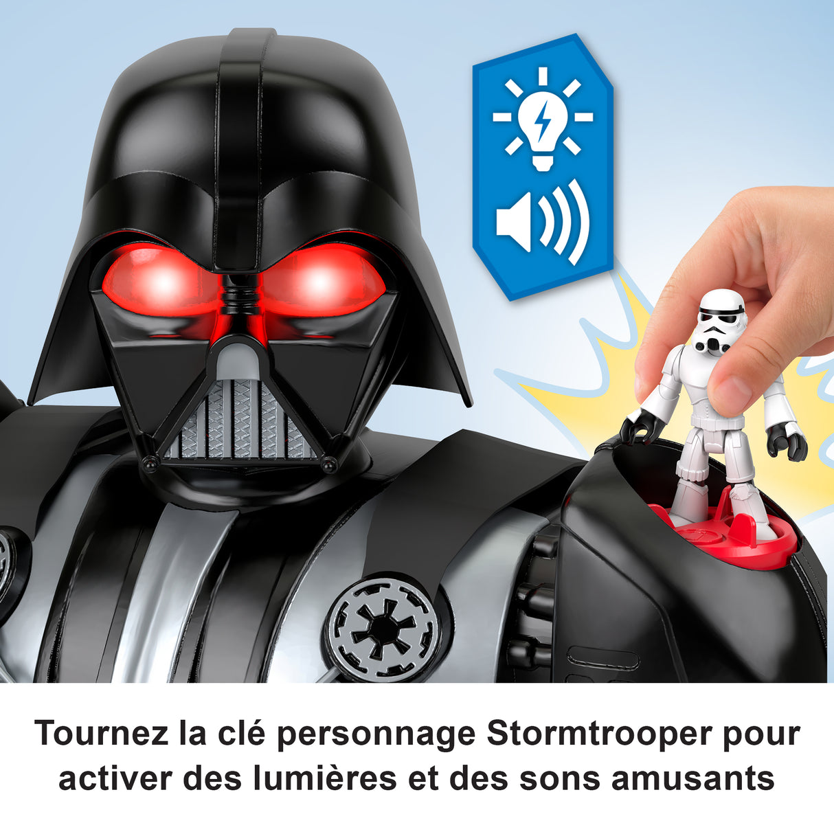 Robot Imaginext Dark Vador de plus de 60 cm, avec effets sonores et lumineux, Star Wars, des 3 ans, Fisher-Price HXG51