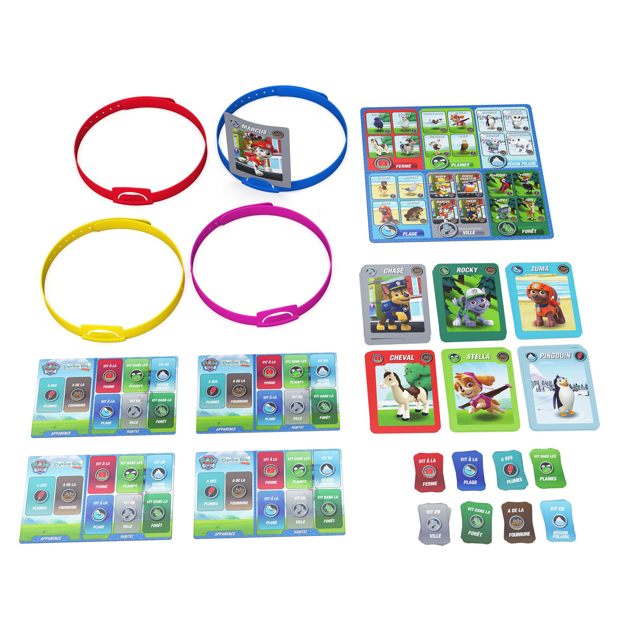 Devine Tete Pat Patrouille, Jeu de Société, Bandeaux et Devinettes, Version Française, Jeu Enfant des 4 ans