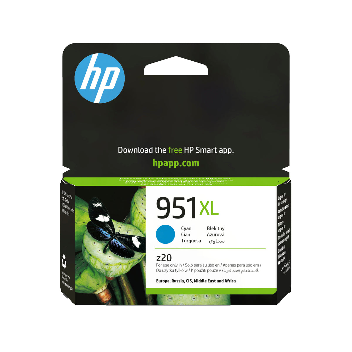 HP 951XL Cartouche d'encre cyan grande capacité authentique (CN046AE) pour HP OfficeJet Pro 251dw/276dw/8100/8600