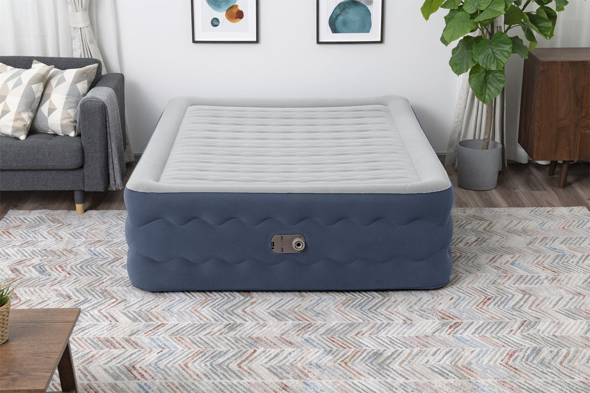 BESTWAY Bestway Lit gonflable 2 places TruLeisure pompe électrique intégrée 203x152x51cm
