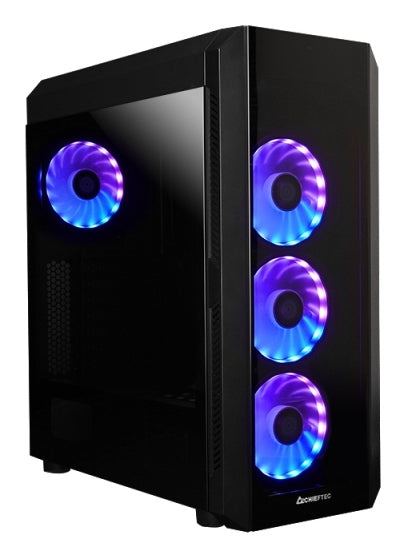 Boitier Moyen Tour ATX Chieftec Scorpion 3 RGB avec panneaux vitrés (Noir)