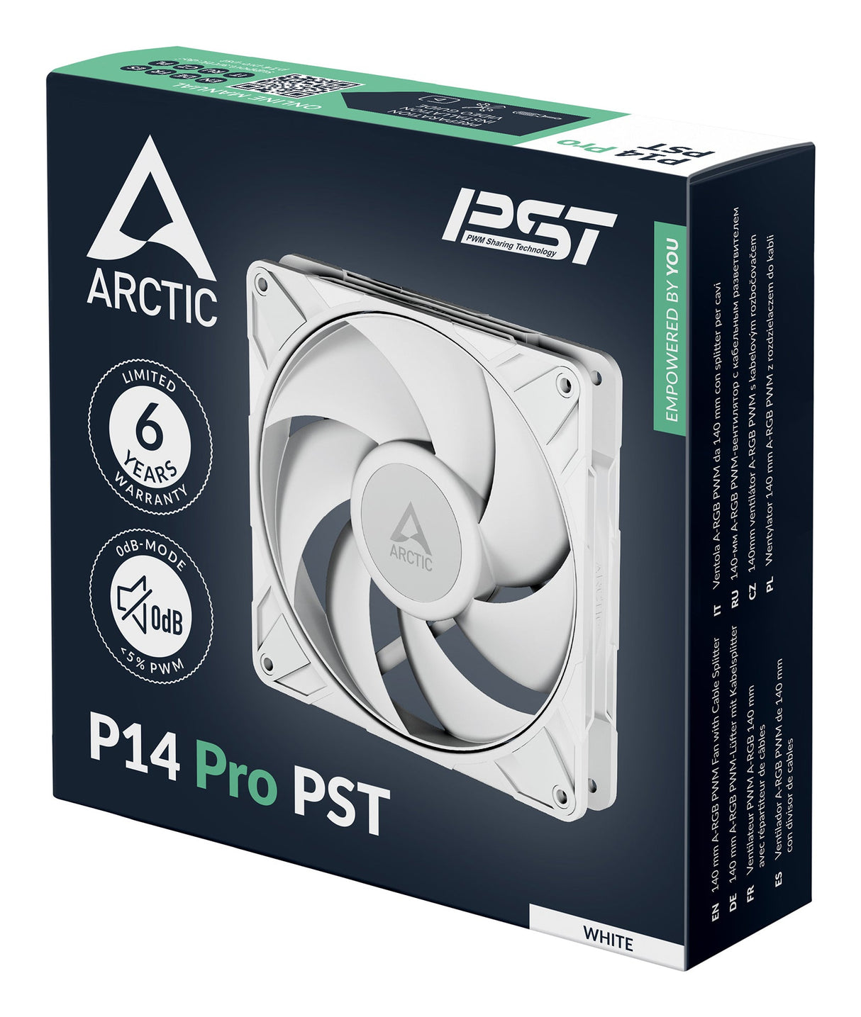 Ventilateur de boitier Arctic P14 Pro PST - 14cm (Blanc)