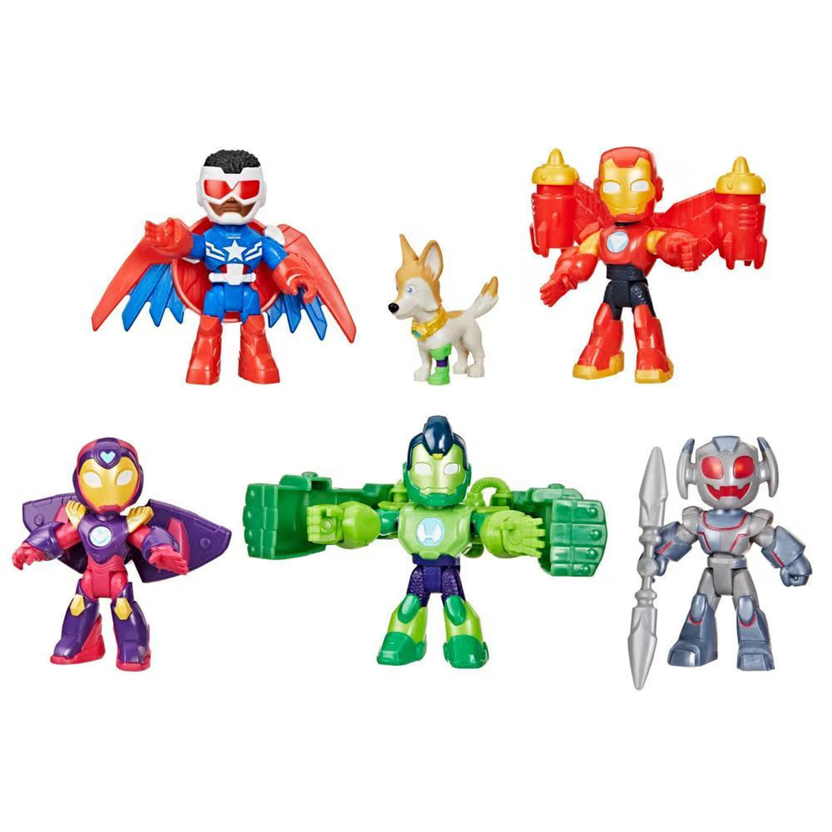 Pack 6 figurines Iron Man Avengers en armure, Marvel Iron Man and his Awesome Friends, des 3 ans