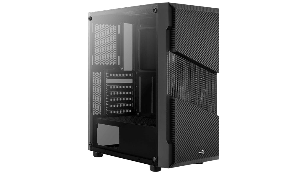 Boitier Moyen Tour ATX AeroCool Menace Saturn F RGB avec panneau vitré (Noir)