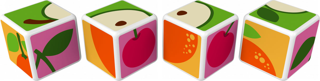 Blocs magnétiques - GEOMAG - Magicube 131 - 7 pieces - Fruits imprimés - Cartes incluses