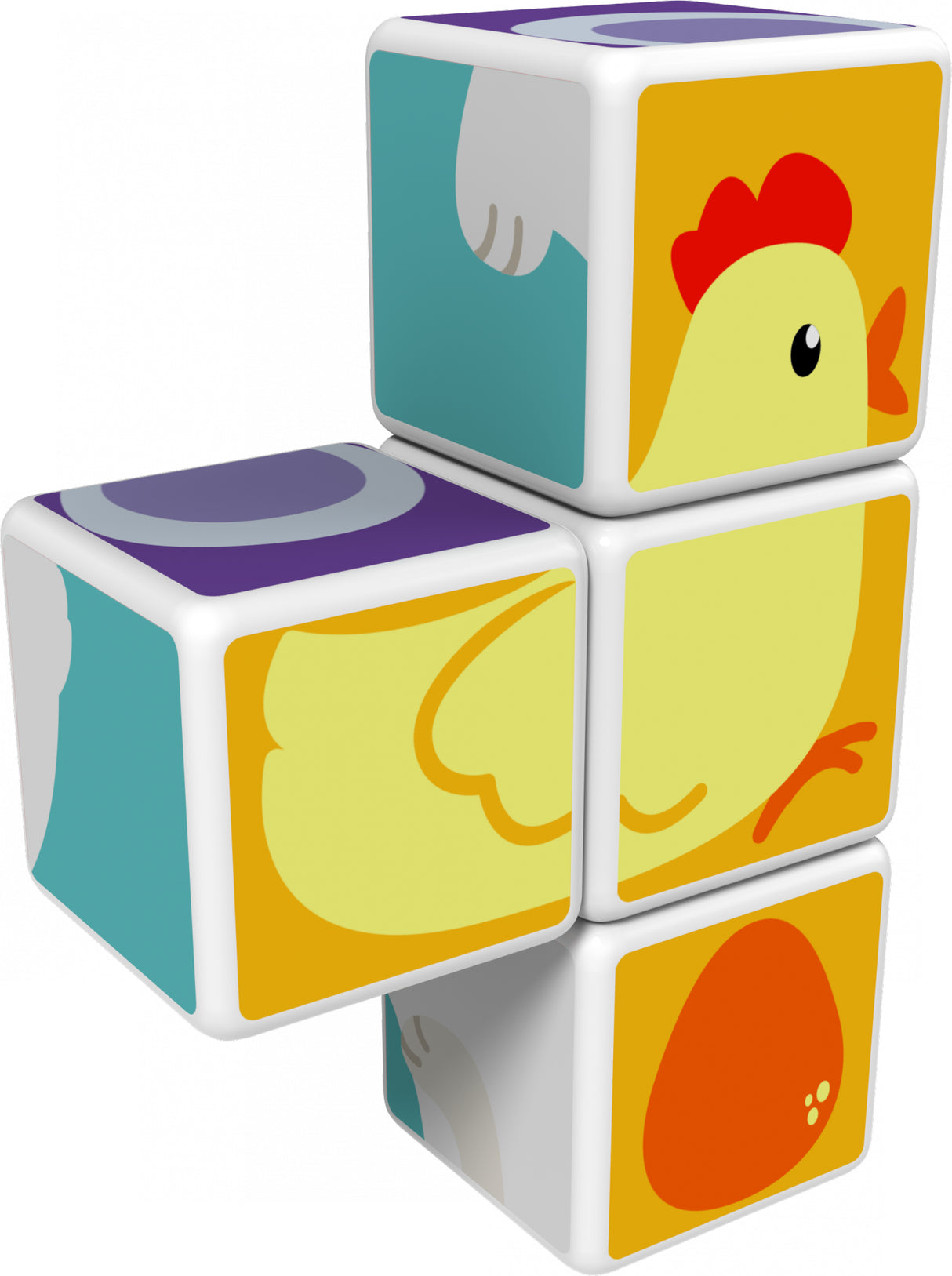 Blocs magnétiques - GEOMAG - Magicube 132 - 7 pieces - Animaux imprimés - Cartes incluses