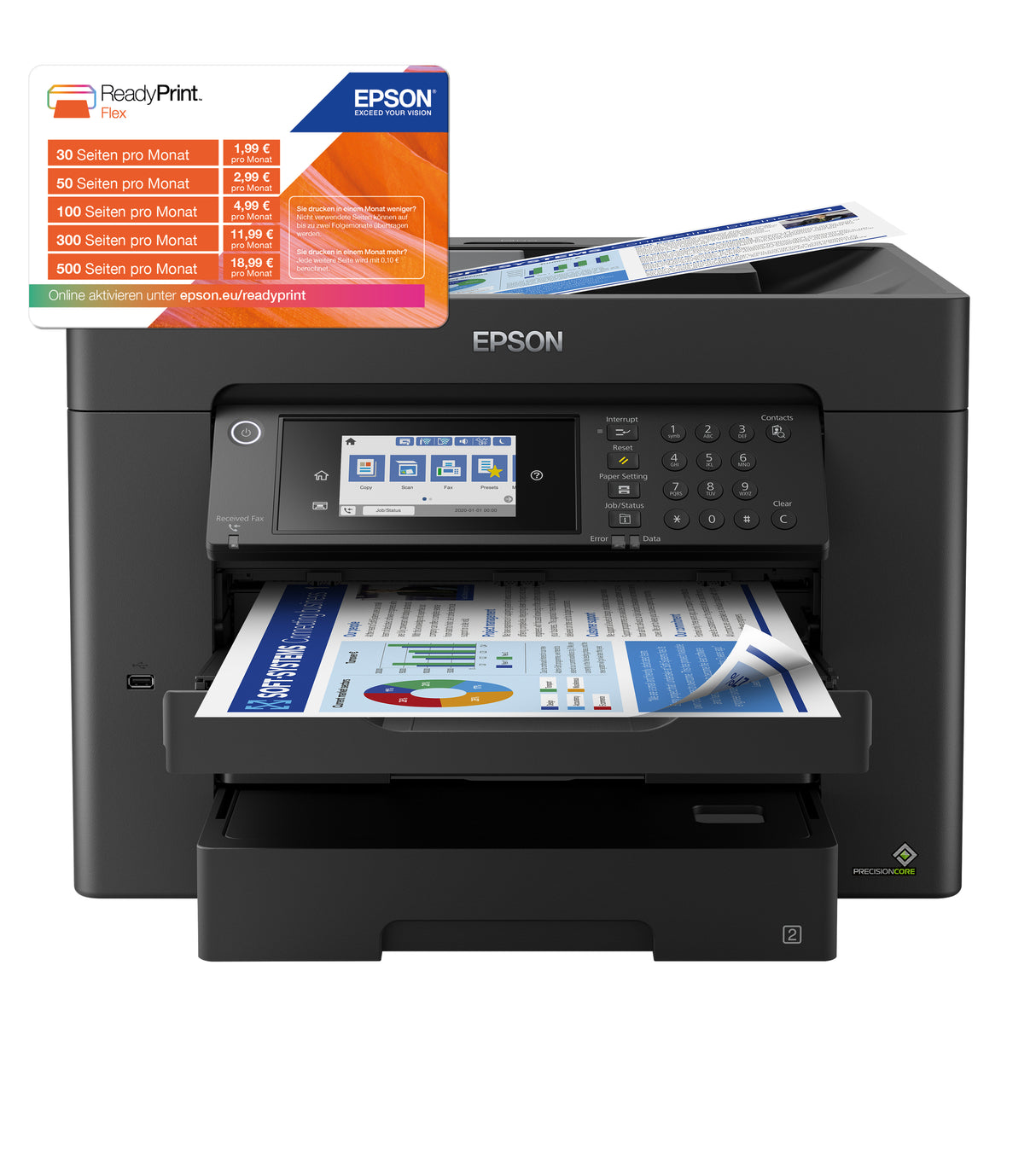 Imprimante Multifonction Epson WorkForce WF-7840DTW A3+(Noir)