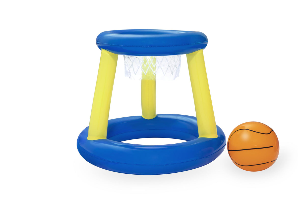 Jeu de piscine Panier de Basket flottant - BESTWAY - 52418 - Ballon, 3 anneaux, diametre 61 cm