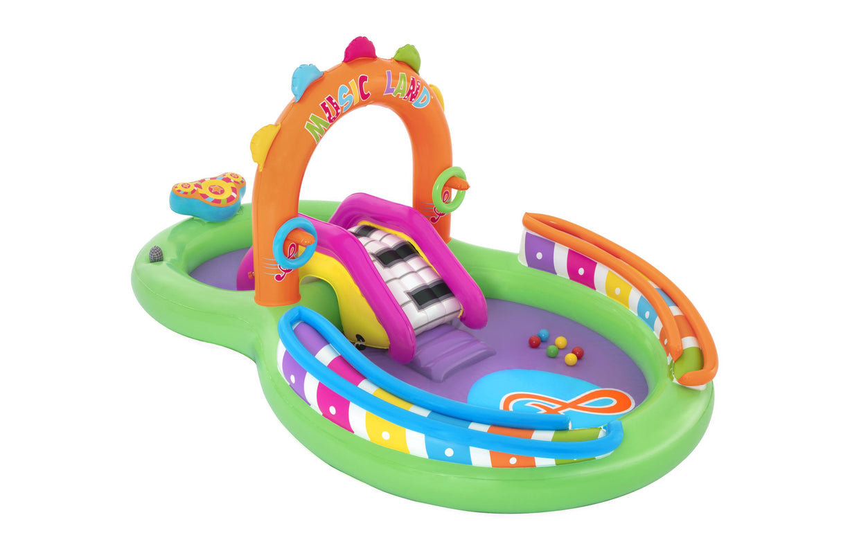 Aire de jeu gonflable - Bestway - Sing'n Splash - 295 x 190 x 137 cm - pataugeoire