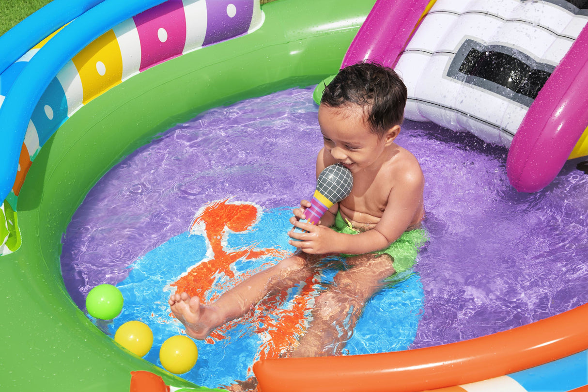 Aire de jeu gonflable - Bestway - Sing'n Splash - 295 x 190 x 137 cm - pataugeoire