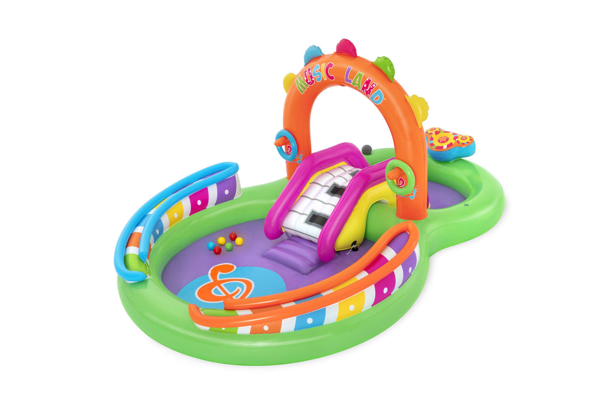 Aire de jeu gonflable - Bestway - Sing'n Splash - 295 x 190 x 137 cm - pataugeoire
