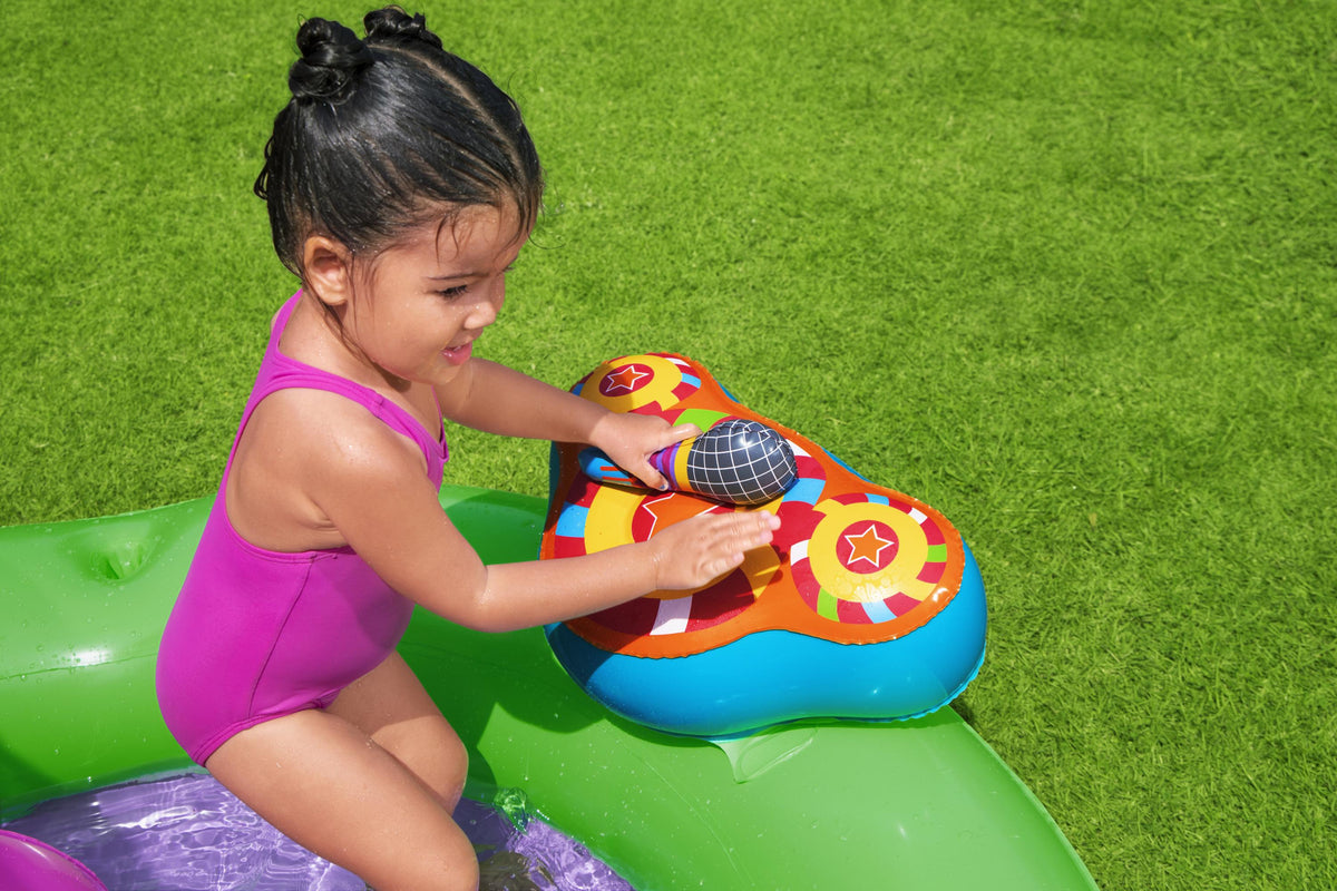 Aire de jeu gonflable - Bestway - Sing'n Splash - 295 x 190 x 137 cm - pataugeoire