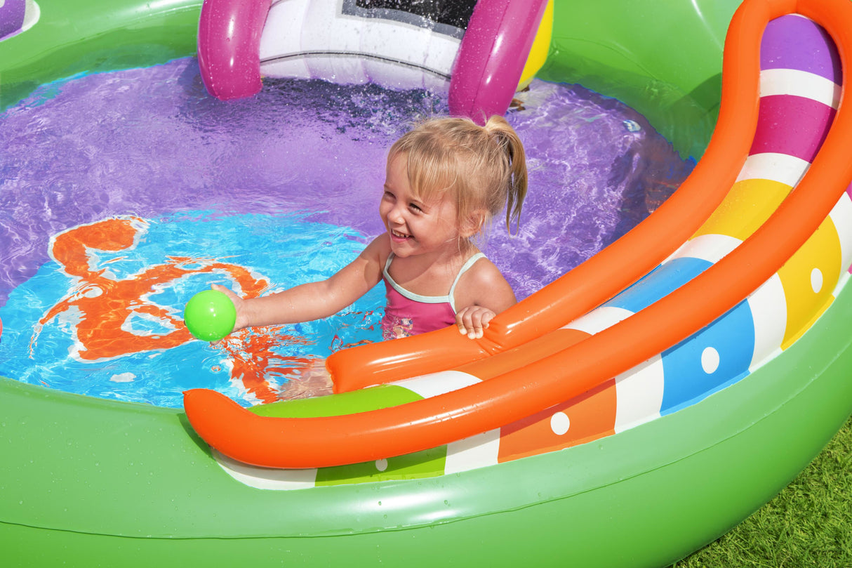 Aire de jeu gonflable - Bestway - Sing'n Splash - 295 x 190 x 137 cm - pataugeoire