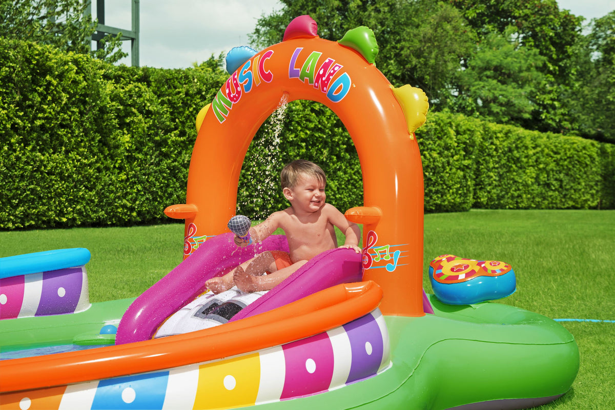 Aire de jeu gonflable - Bestway - Sing'n Splash - 295 x 190 x 137 cm - pataugeoire
