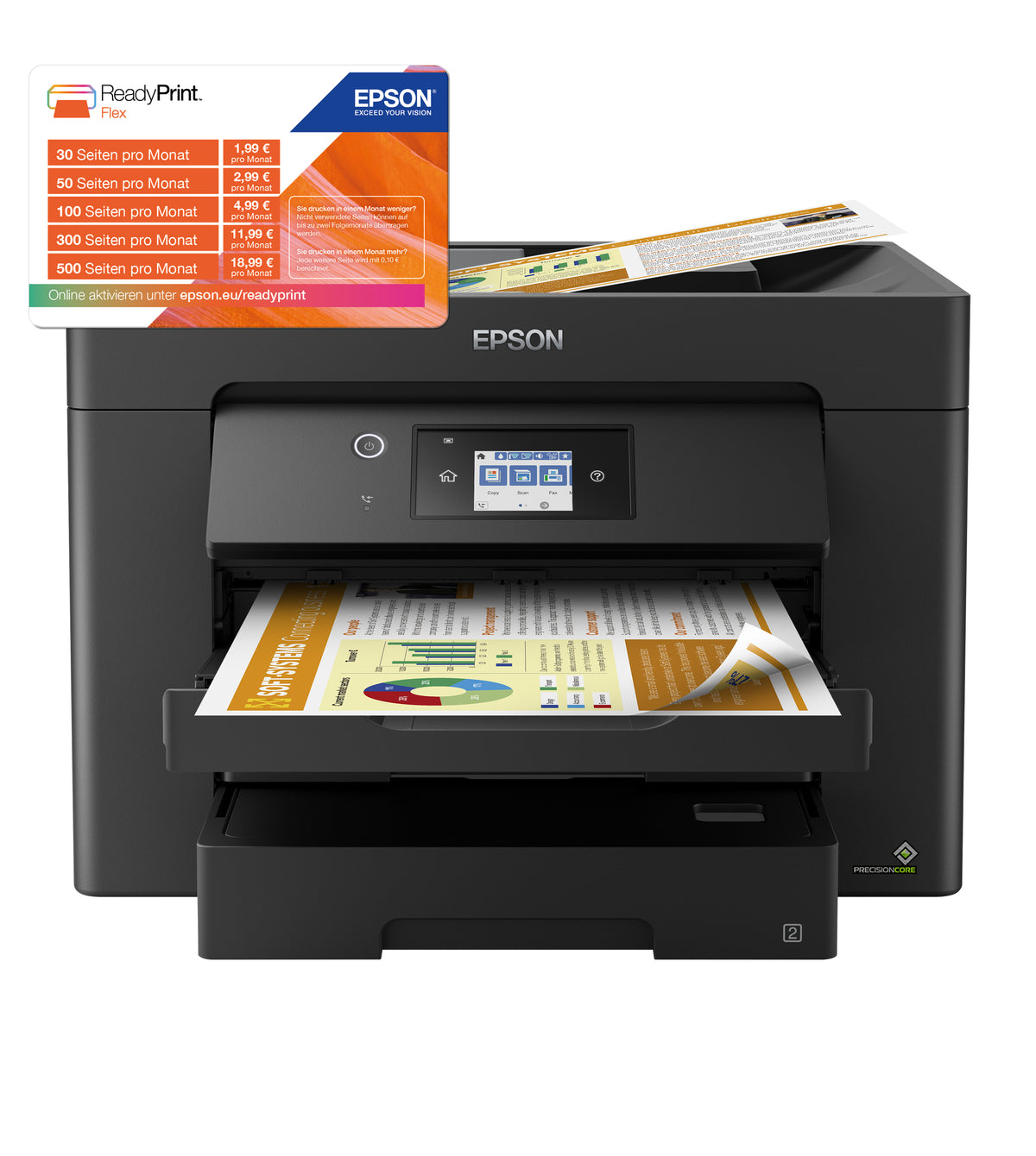 Imprimante multifonctions - EPSON - WorkForce WF-7830DTW - Wi-Fi - Jet d'encre (couleur) - Noir