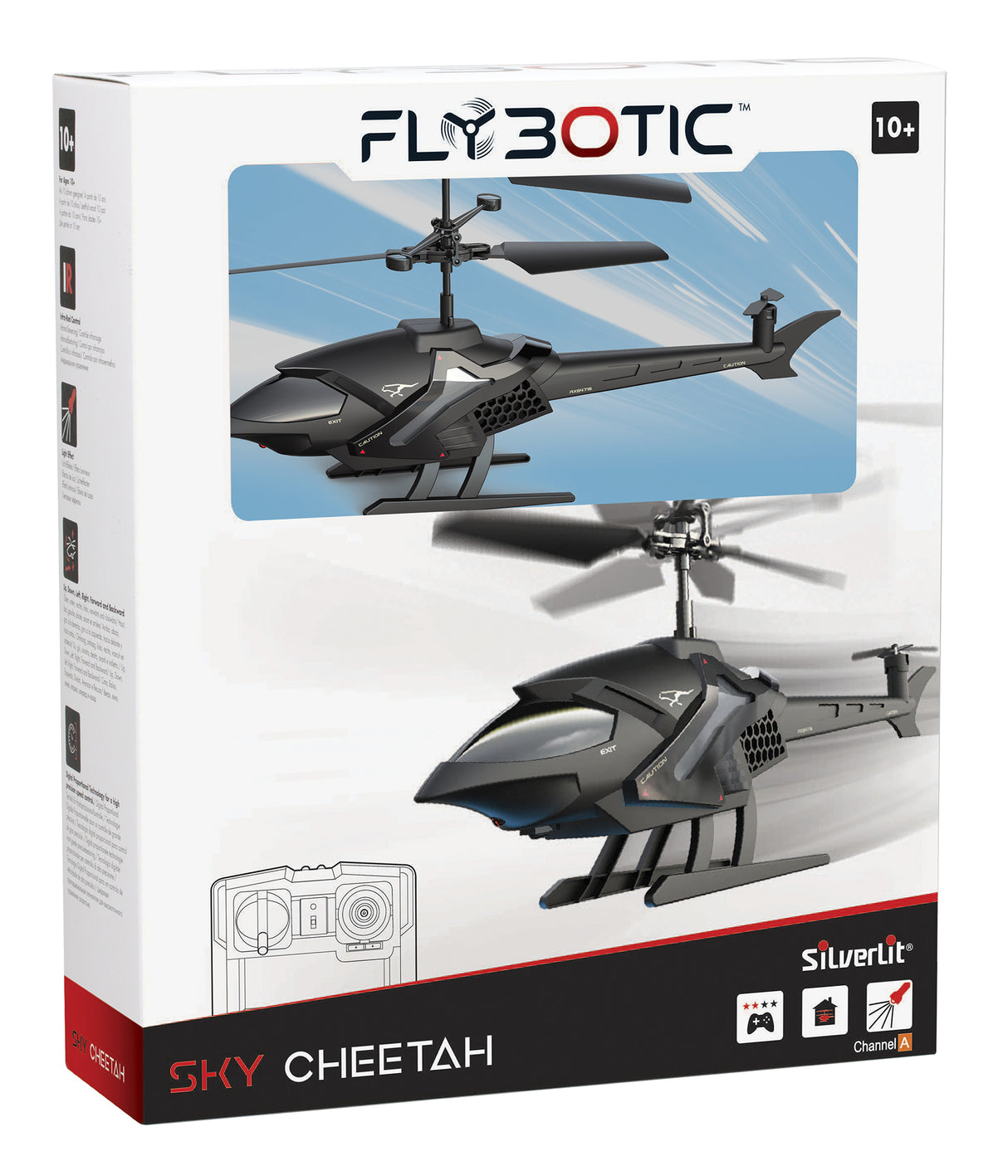 Hélicoptere télécommandé - FLYBOTIC - Sky cheetah - 24cm - 3 canaux - Des 10ans