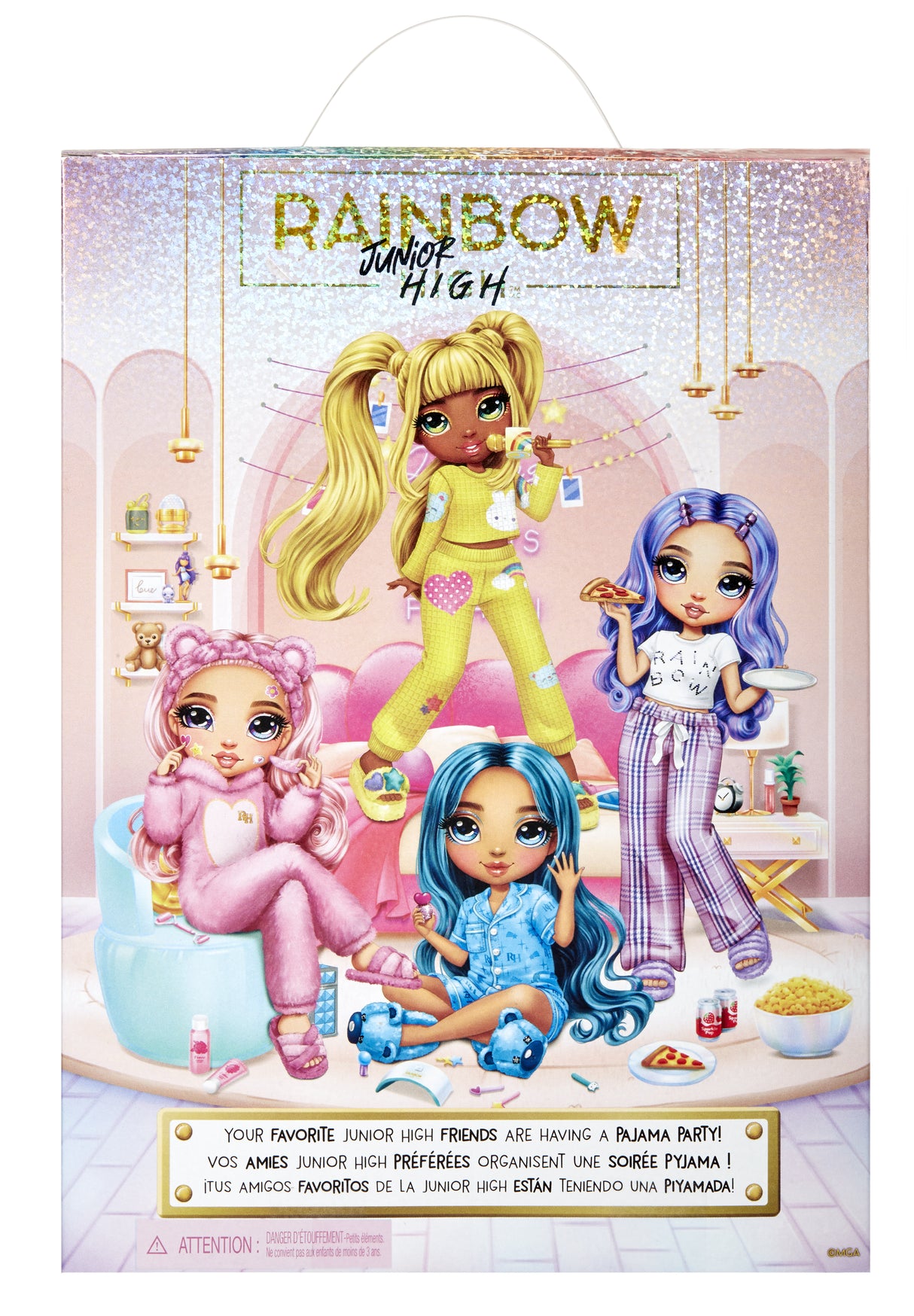 Junior High Pyjama Party - Poupée mannequin articulée 22cm - Bella (rose) - Nombreux accessoires - a partir de 4 ans