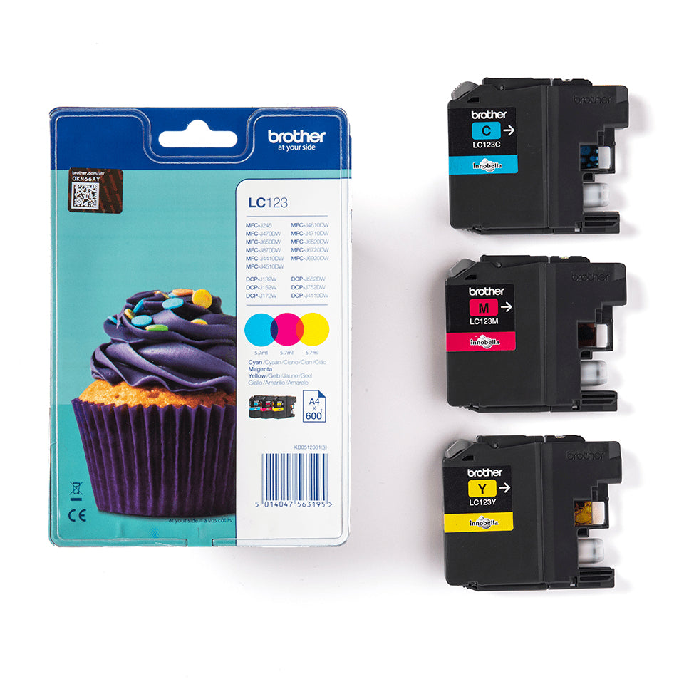 Brother LC123RBWBP Cartouche d'encre Couleurs