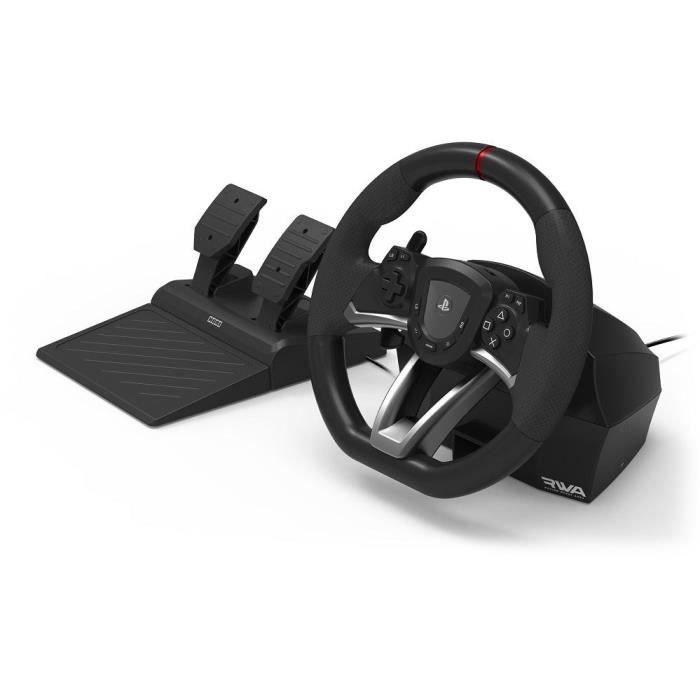 Volant de course Racing Wheel Apex - HORI - PC, PS4 et PS5 - Pédales incluses - Noir