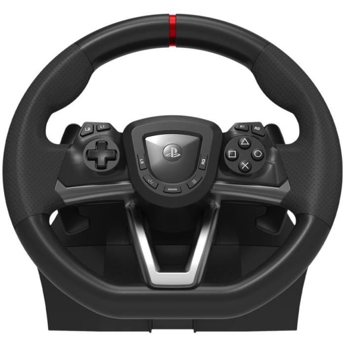 Volant de course Racing Wheel Apex - HORI - PC, PS4 et PS5 - Pédales incluses - Noir