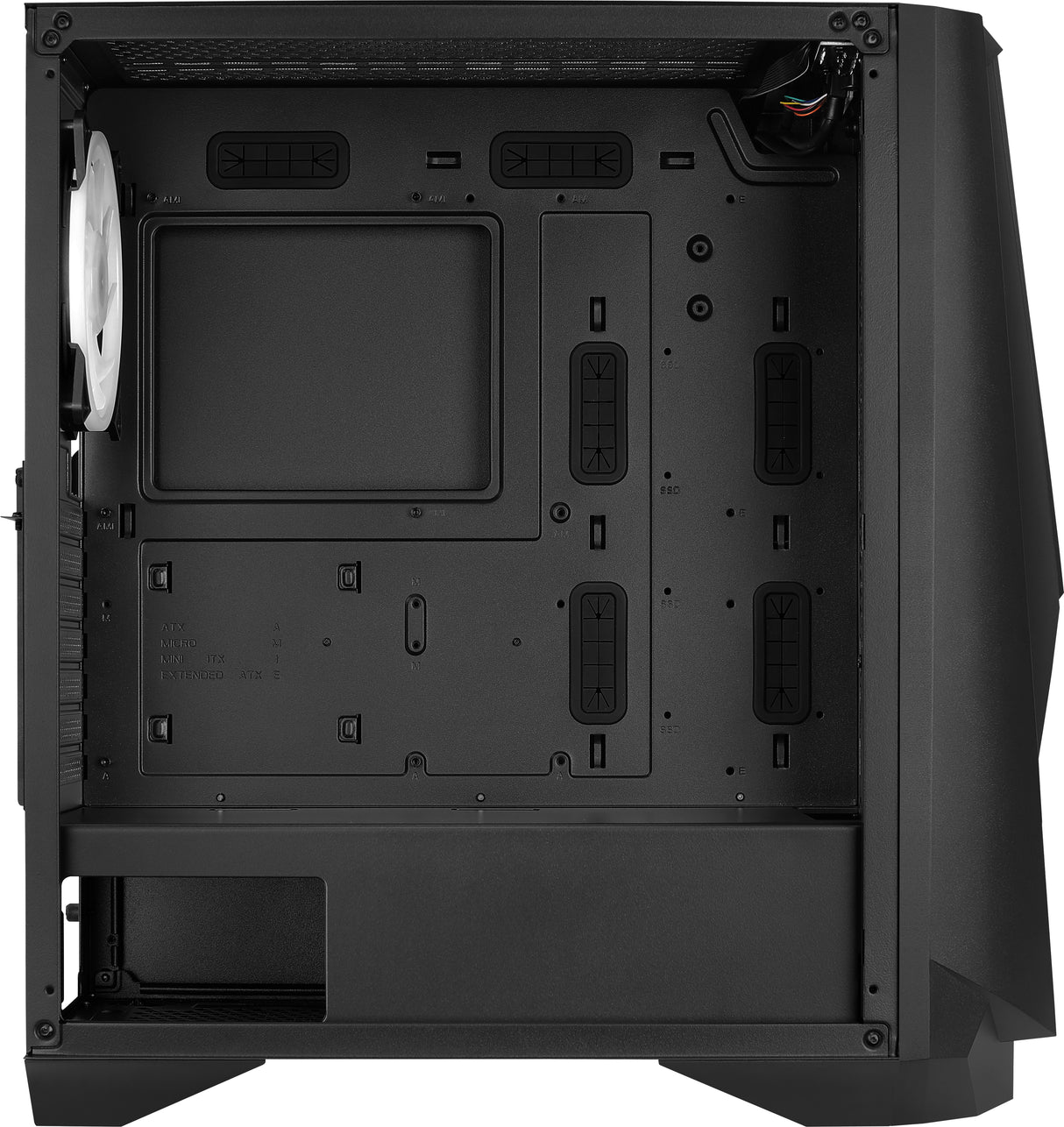 Boitier Moyen Tour E-ATX AeroCool Visor RGB avec panneau vitré (Noir)