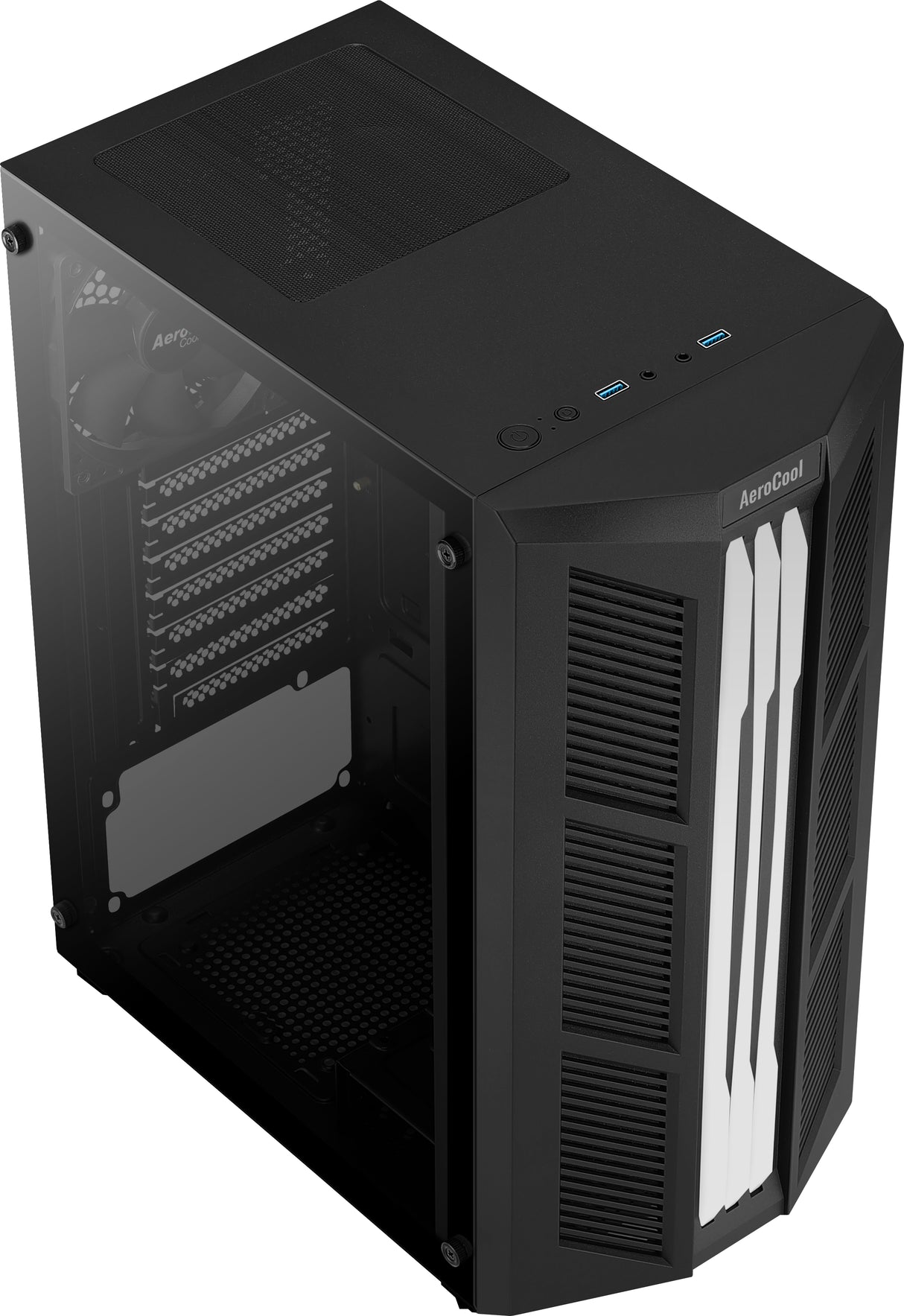 Boitier Moyen Tour ATX AeroCool Prime RGB avec panneau vitré (Noir)