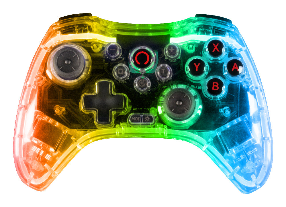 Konix - Manette sans fil Crystal Nintendo Switch, Switch OLED, PC et PS4