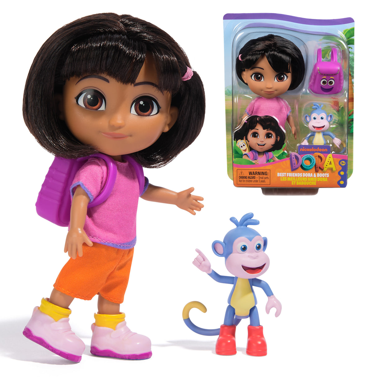 Dora - Poupée 15cm + figurine Babouche - des 3 ans - Dora l'exploratrice