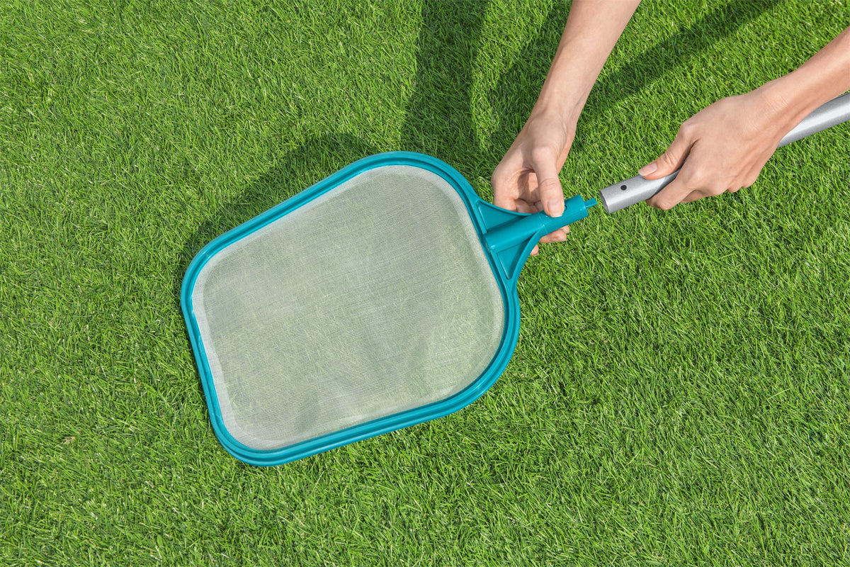 Kit de nettoyage piscine jusqu'a 3,96m - Bestway - Aquaclear - épuisette et tete d'aspirateur